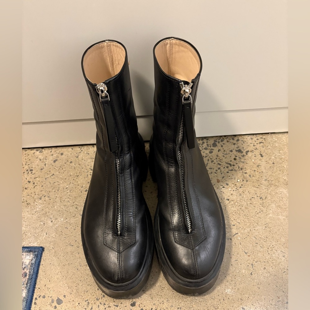 The Row Black Zipped Ankle Boots - Picture 2 of 12